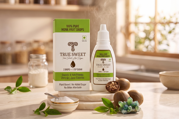 True Sweet 100% Pure Monk Fruit Drops | Zero Calories | Zero GI | No Sugar | 10ml